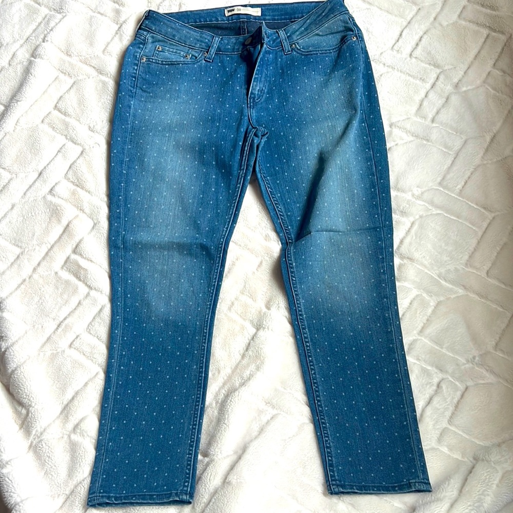 LEVIS ANKLE SKINNY Polka Dotted Jeans